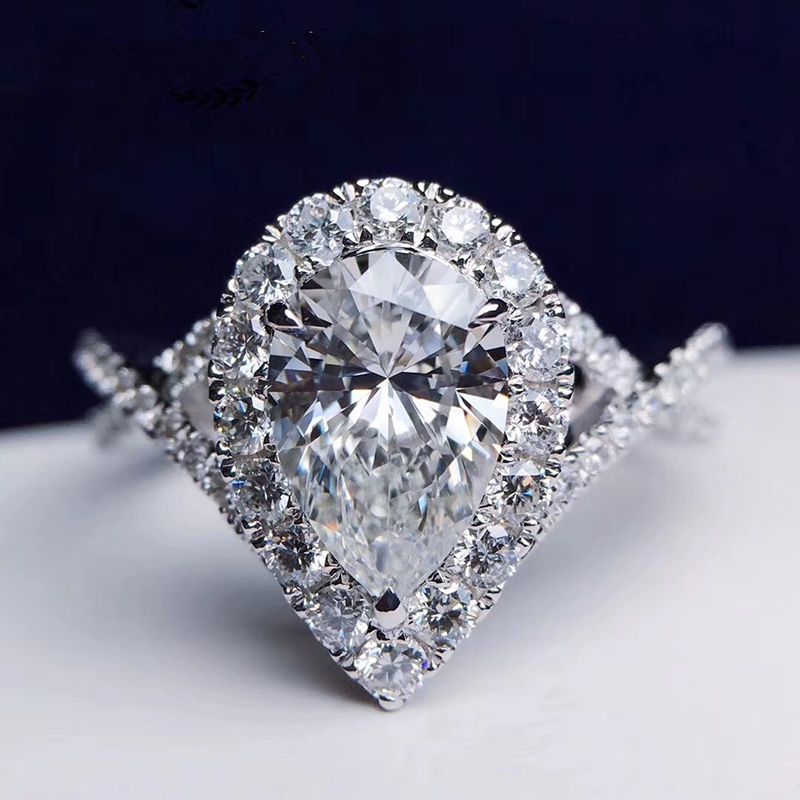 맞춤 제작 솔리드 14K 화이트 골드 여성 웨딩 파티  - Moissanite Engagement Ring 1 Carat 리뷰 및 가격