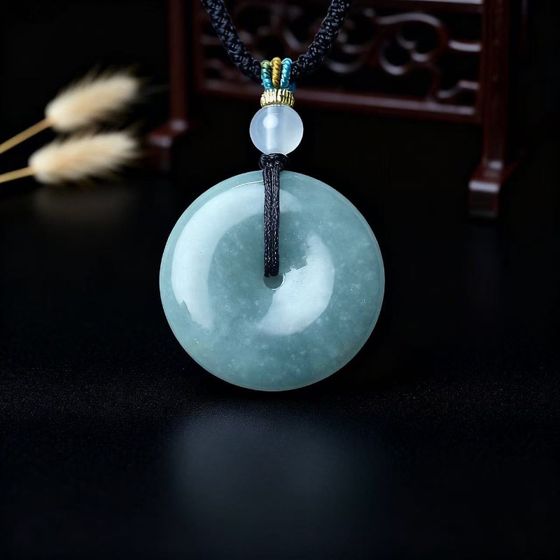 새로운 진짜 천연 옥 도넛 모양 폰 안 매듭 펜던트 목 - Necklaces 리뷰 및 가격