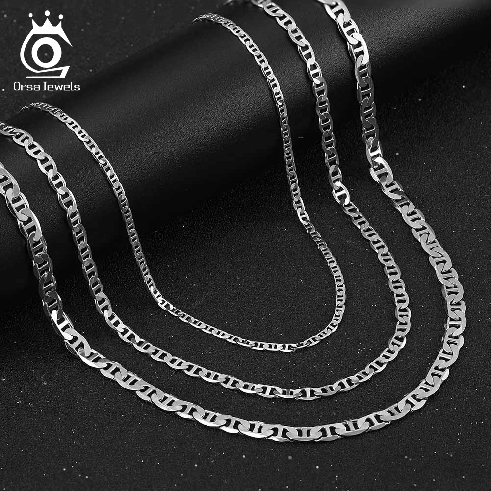 오르사 주얼즈 925 스털링 실버 체인 목걸이 패션 파 - 925 Sterling Silver Chain Necklace Men 리뷰 및 가격