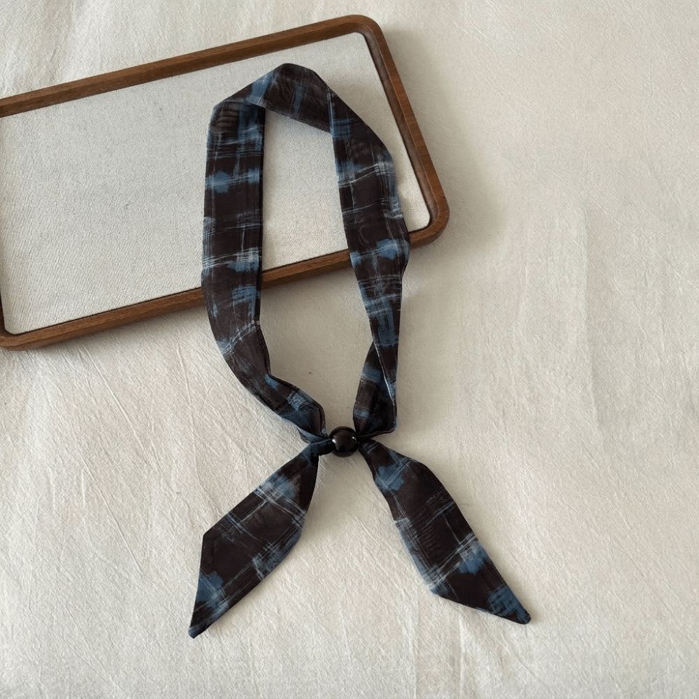 빈티지 얇은 물방울 무늬 네크리스 진주 비즈 실크 스카 - Pearl Choker Necklace Vintage 리뷰 및 가격