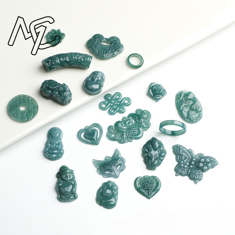 2개 세트, 천연 푸른색 물옥으로 만든 하트 모양 여우 - Earrings 리뷰 및 가격