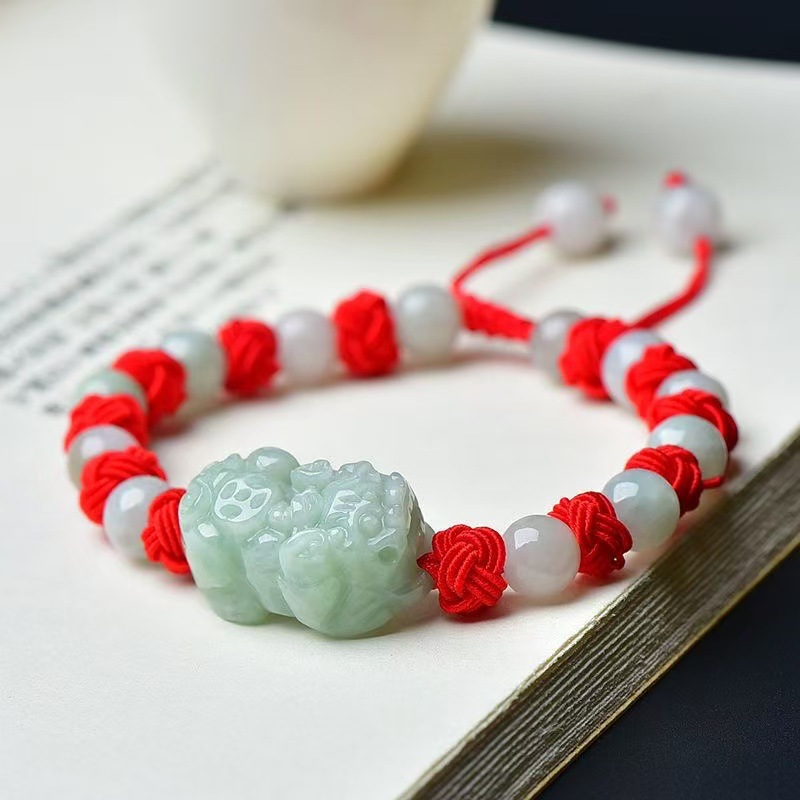 천연 버마산 경옥 픽시우 팔찌 패션 액세서리 진짜 옥  - Bracelets 리뷰 및 가격