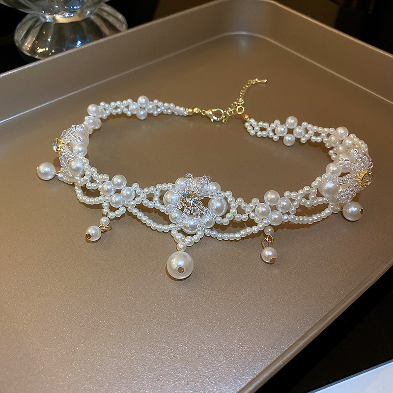 여성을위한 럭셔리 빈티지 진주 초커 목걸이 공주 화려한 - Pearl Choker Necklace Vintage 리뷰 및 가격