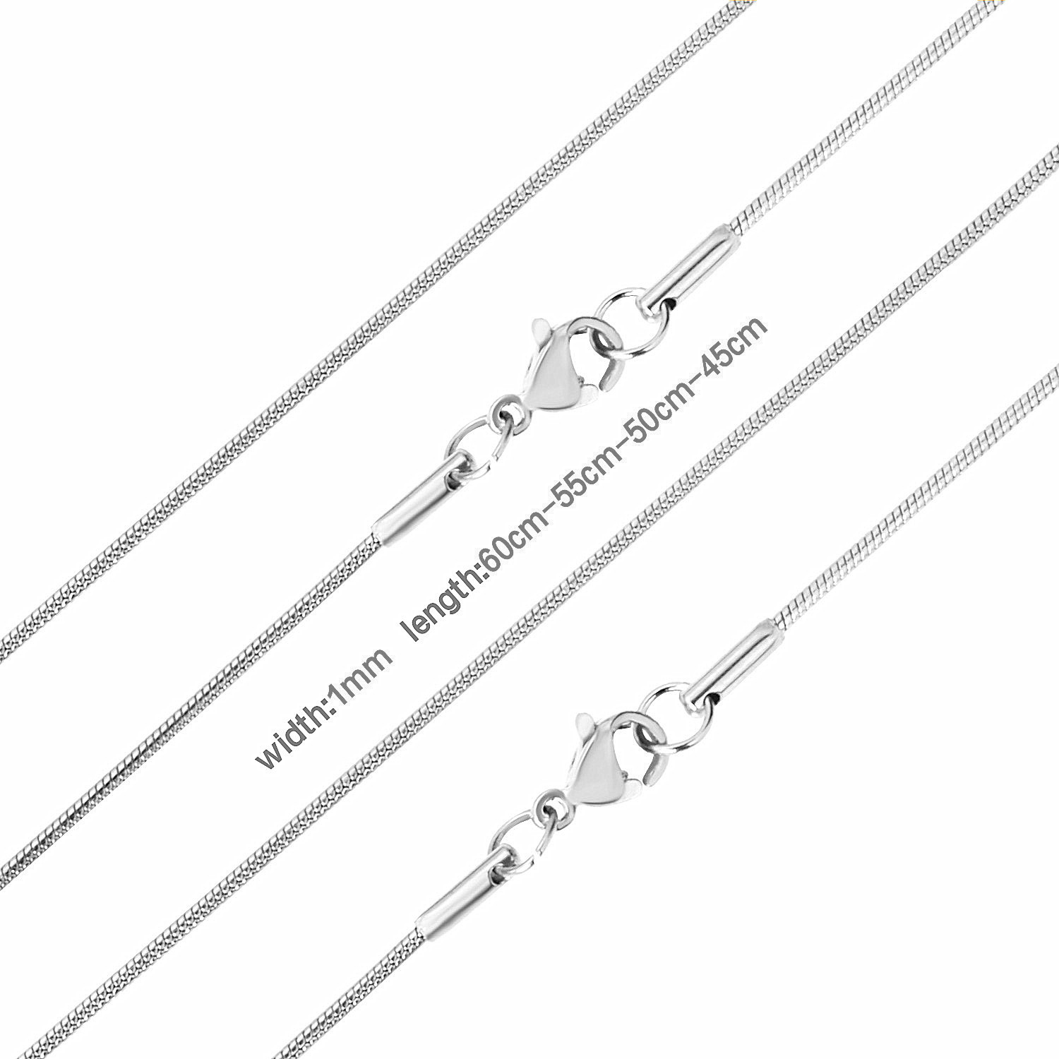 남녀공용 1mm 45cm/50cm/55cm/60cm 원 - 925 Sterling Silver Chain Necklace Men 리뷰 및 가격